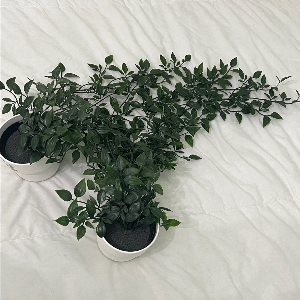 IKEA Faux Florals in White Pots
